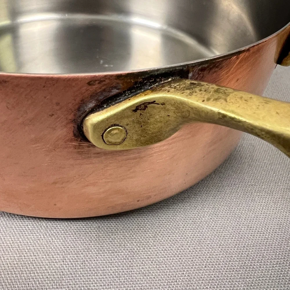 Paul Revere Ware USA Solid Copper Pot 2 QT Buffet Casserole Stock Pan 8062